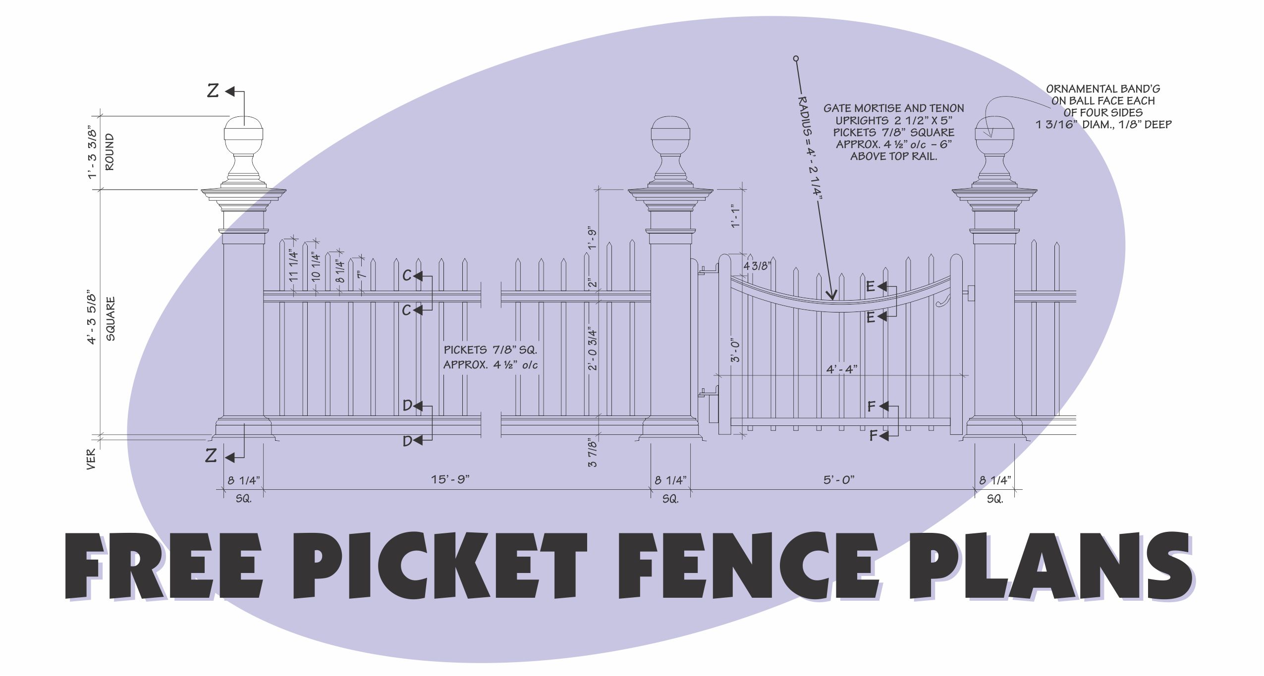 Free Picket Fence Plans 1